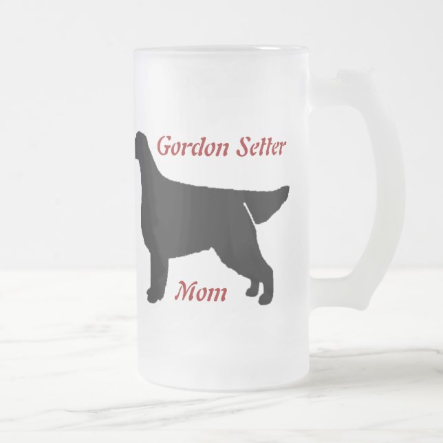 Gordon Setter Mum Frosted Glass Mug (Right)