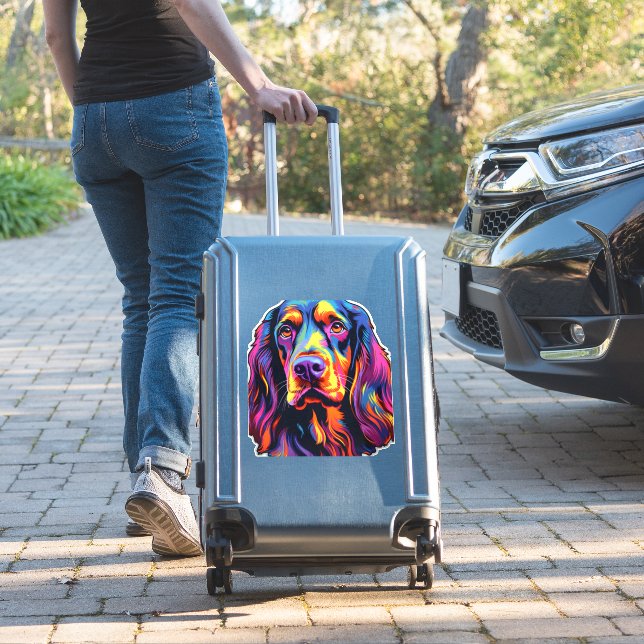 Gordon Setter Neon Design   (Suitcase Insitu)