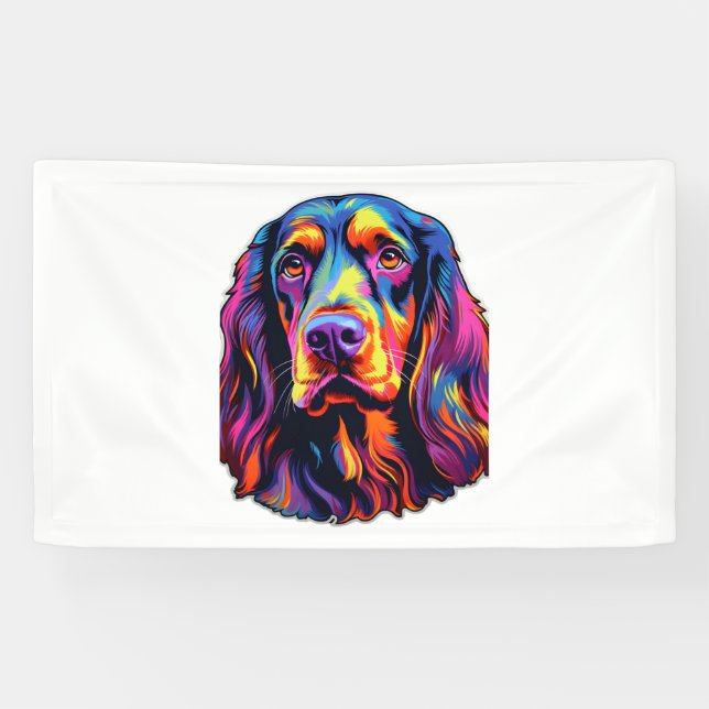 Gordon Setter Neon Design   Banner (Horizontal)