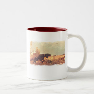 gordon setter on point two-toned ceramic mug