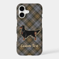 Gordon Setter over Weathered Gordon Tartan