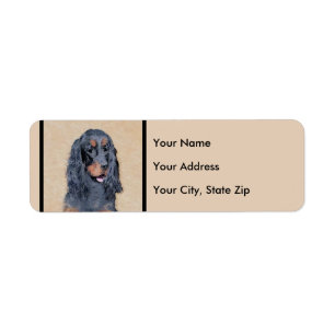 Gordon Setter Painting - Cute Original Dog Art