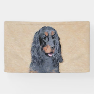 Gordon Setter Painting - Cute Original Dog Art Banner