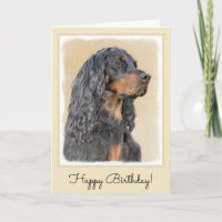 Gordon Setter Painting - Cute Original Dog Art
