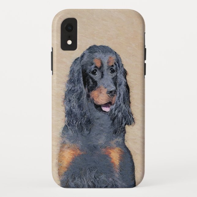 Gordon Setter Painting - Cute Original Dog Art Case-Mate iPhone Case (Back)