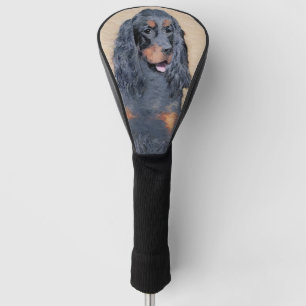 Gordon Setter Painting - Cute Original Dog Art Golf Head Cover