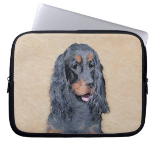 Gordon Setter Painting - Cute Original Dog Art Laptop Sleeve