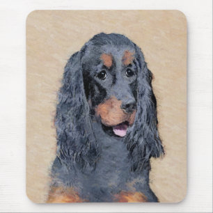 Gordon Setter Painting - Cute Original Dog Art Mouse Mat