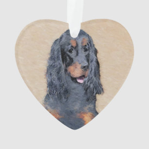 Gordon Setter Painting - Cute Original Dog Art Ornament