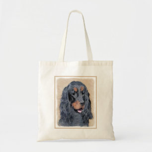 Gordon Setter Painting - Cute Original Dog Art Tote Bag