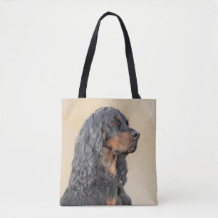Gordon Setter Painting - Cute Original Dog Art Tote Bag