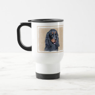Gordon Setter Painting - Cute Original Dog Art Travel Mug