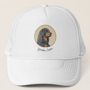Gordon Setter Painting - Cute Original Dog Art Trucker Hat