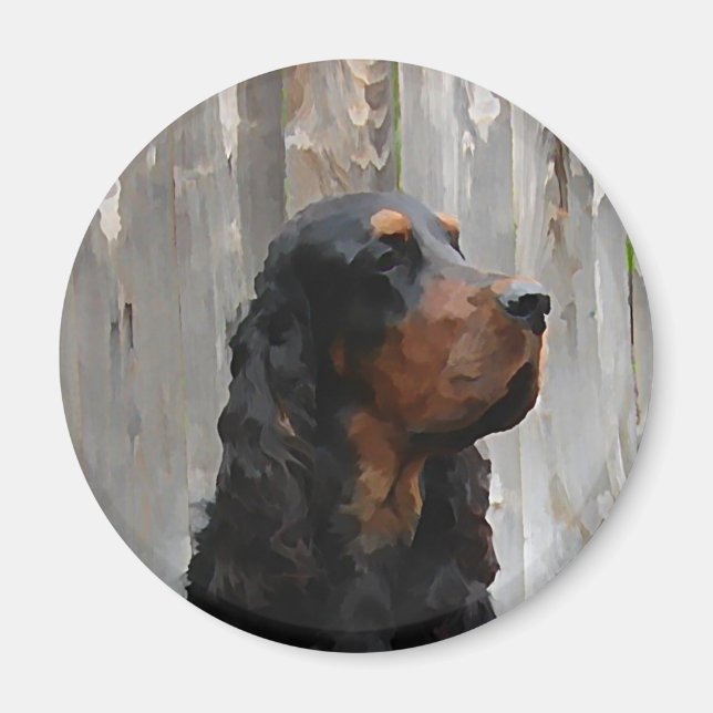 Gordon Setter Painting Magnet (Front)