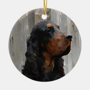 Gordon Setter Paintng Ornament