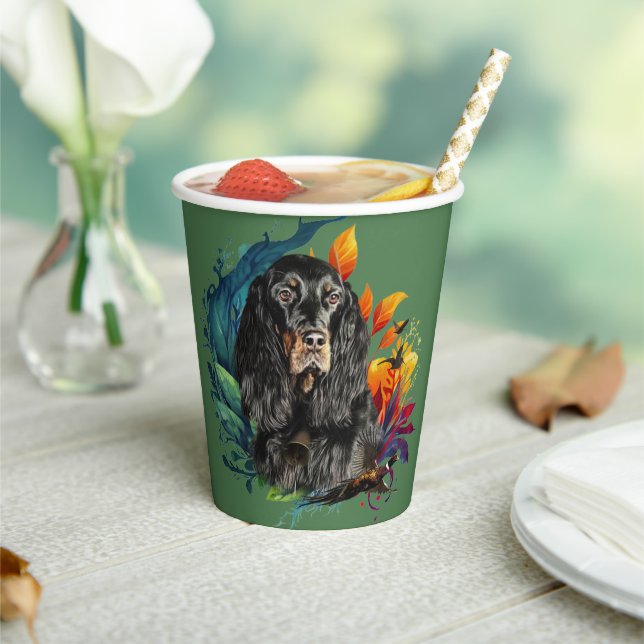 Gordon Setter  Paper Cups (Insitu)