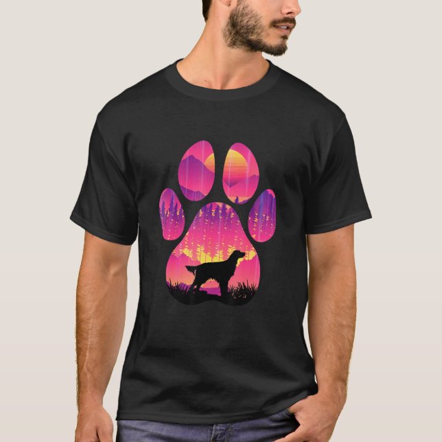 Gordon Setter Paw Mum Dad Dog  Women Men T-Shirt (Front)
