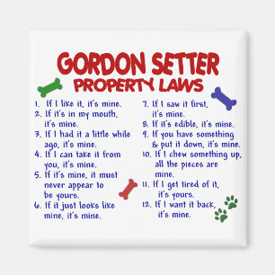 GORDON SETTER Property Laws 2 Magnet