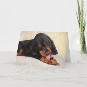 Gordon Setter Puppy Greeting Cards