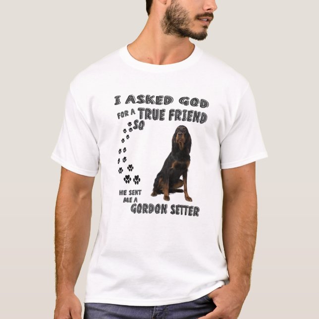 Gordon Setter Quote Mum English Setter Dad, Irish T-Shirt (Front)