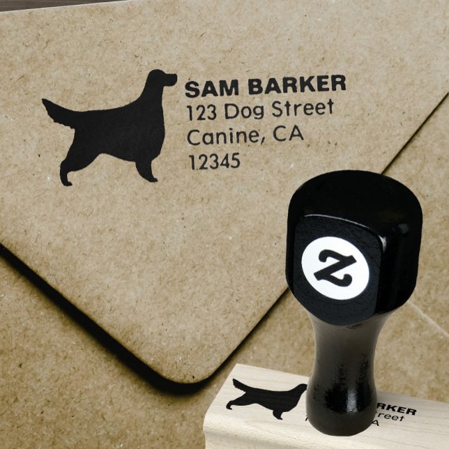 Gordon Setter Silhouette Return Address Rubber Stamp (Creator Uploaded)