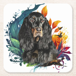 Gordon Setter  Square Paper Coaster