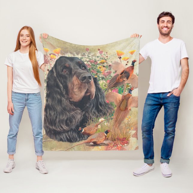 Gordon Setter Tapestry Coffee Mug Throw Pillow Bev Fleece Blanket (In Situ)