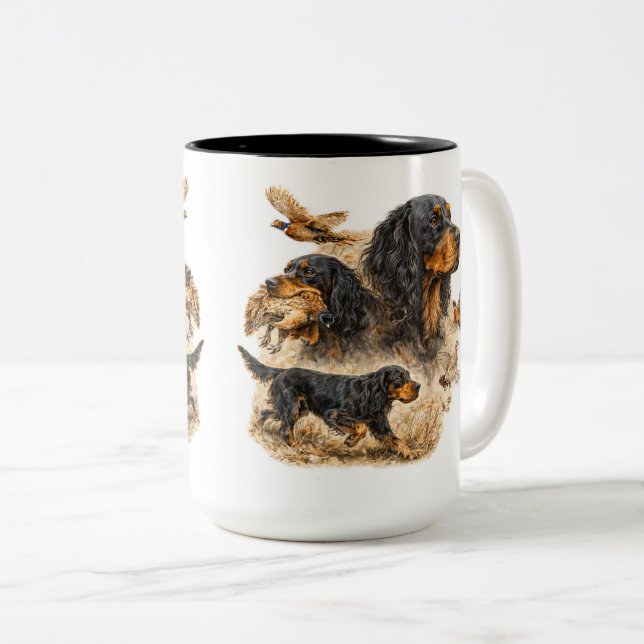 Gordon Setter Two-Tone Coffee Mug (Front Right)