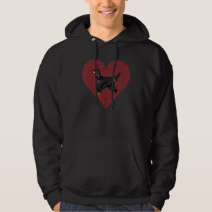Gordon Setter Valentines Day Dog Love Fingerprint Hoodie