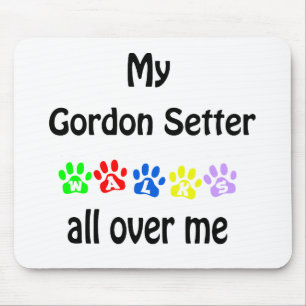 Gordon Setter Walks Design Mouse Mat