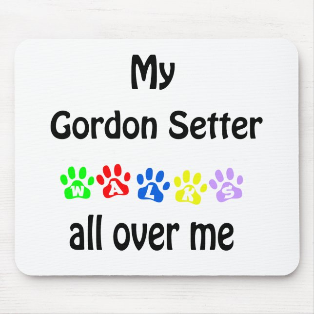 Gordon Setter Walks Design Mouse Mat (Front)