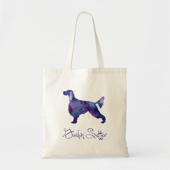 Gordon Setter Watercolor Tote Bag (Front)