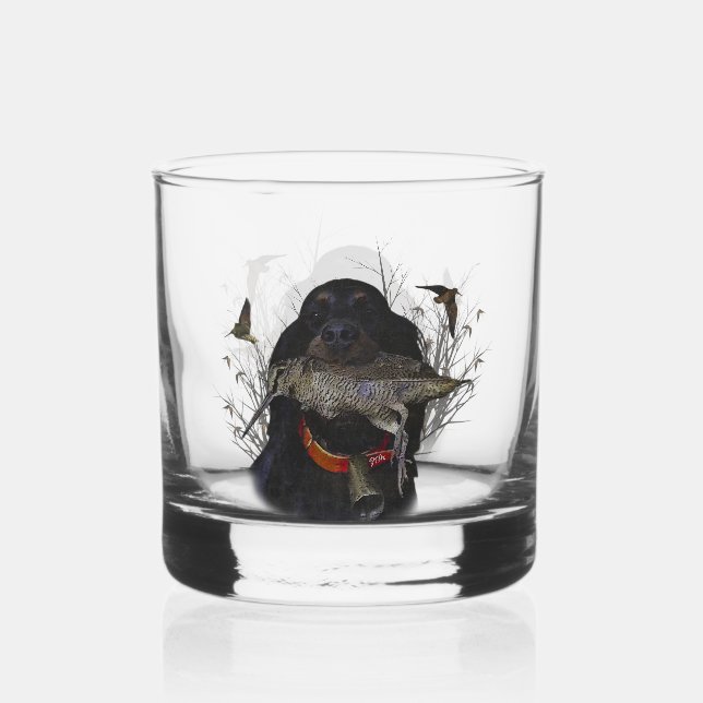 Gordon Setter  Whiskey Glass (Front)