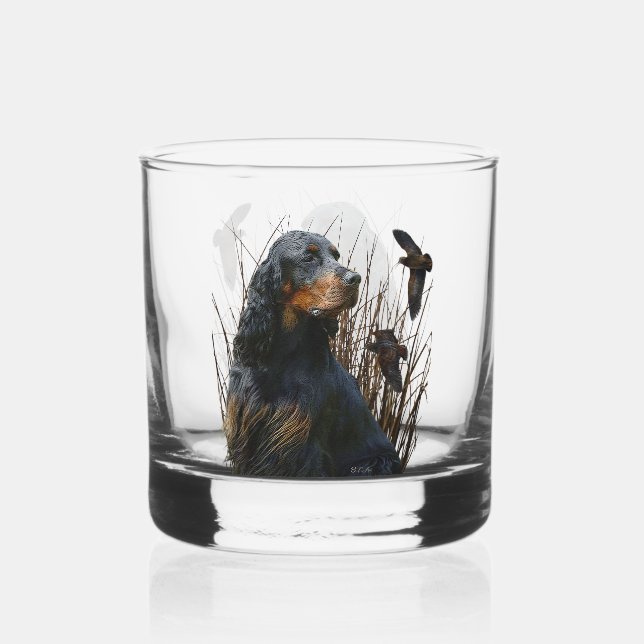 Gordon Setter  Whiskey Glass (Front)