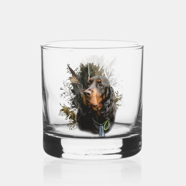 Gordon Setter  Whiskey Glass (Front)