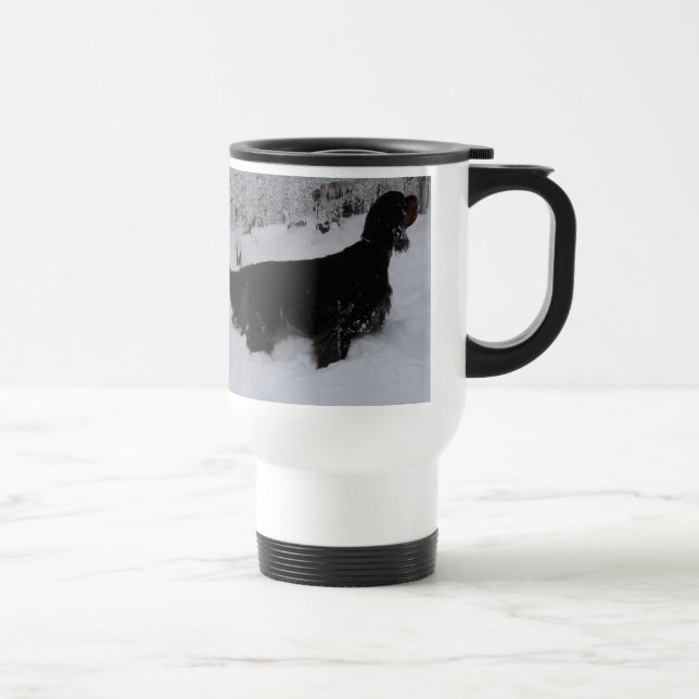 Gordon Setter White Travel Mug (Right)