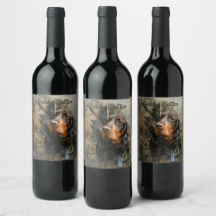 Gordon Setter  Wine Label