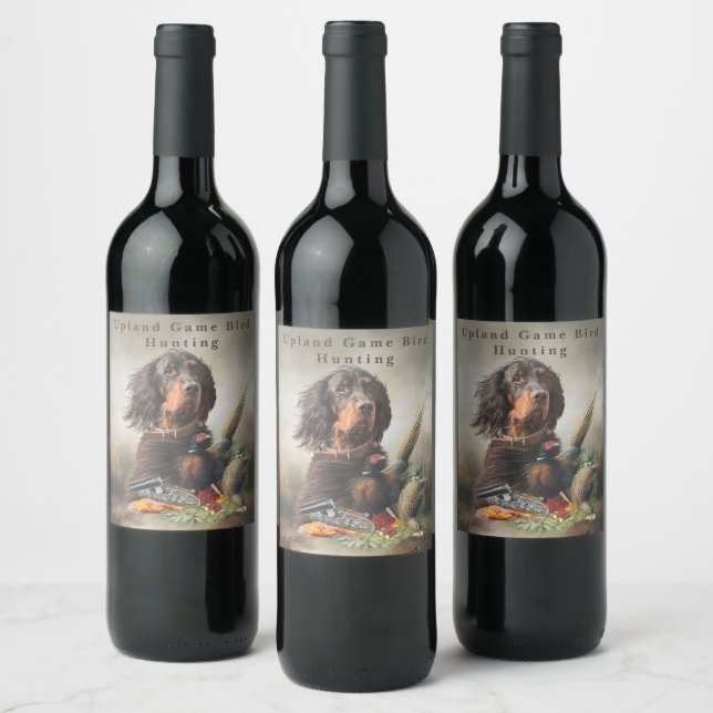 Gordon Setter  Wine Label (Bottles)