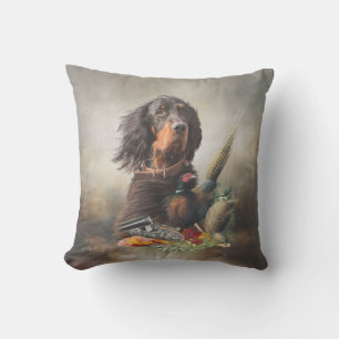 Gordon setter with pheasants, Art   Cushion