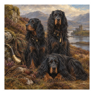 Gordon setter with pheasants, Art      Photo Print