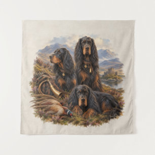 Gordon setter with pheasants, Art      Tapestry