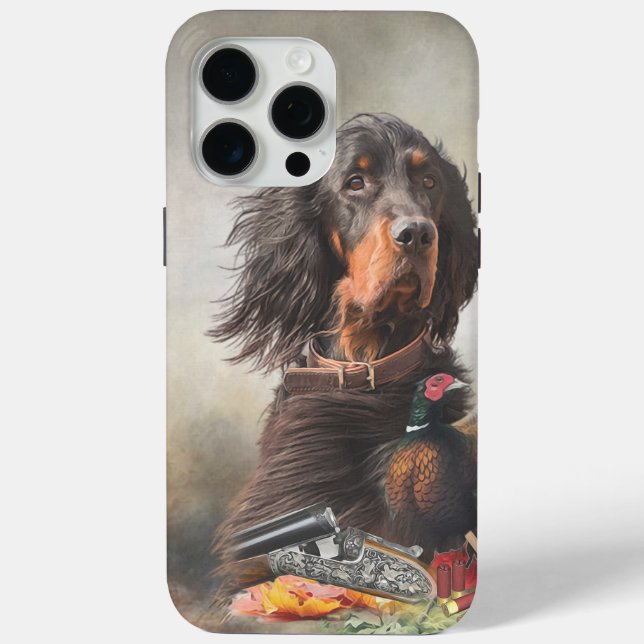 Gordon Setters , Passion for Birds , Art Case-Mate iPhone Case (Back)
