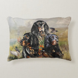 Gordon Setters , Passion for Birds , Art Decorative Cushion