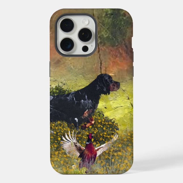 Gordon Setters , Passion for Birds , Art iPhone Case (Back)