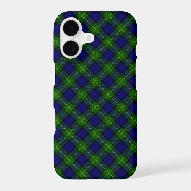 Gordon tartan blue green plaid iPhone case (Back)