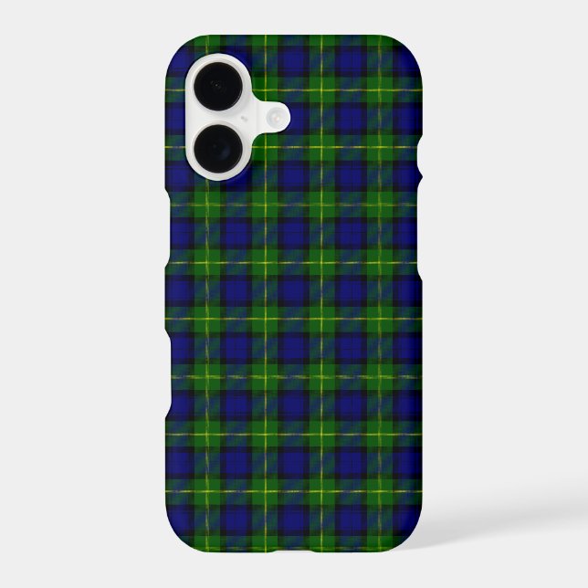 Gordon tartan blue green plaid iPhone case (Back)