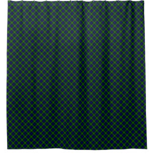 Gordon tartan blue green plaid shower curtain