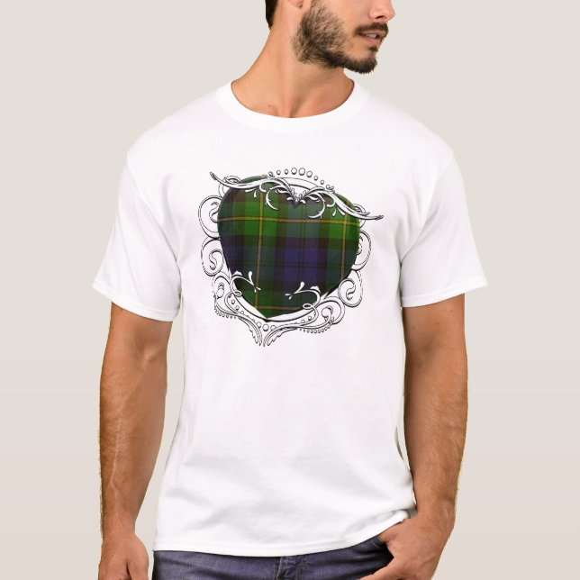 Gordon Tartan Heart T-Shirt (Front)