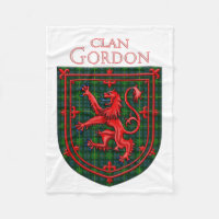 Gordon Tartan Scottish Plaid Lion Rampant
