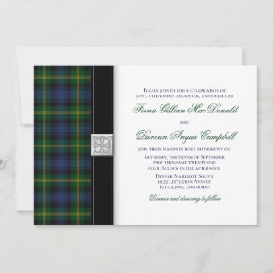Gordon Tartan Wedding Invitation